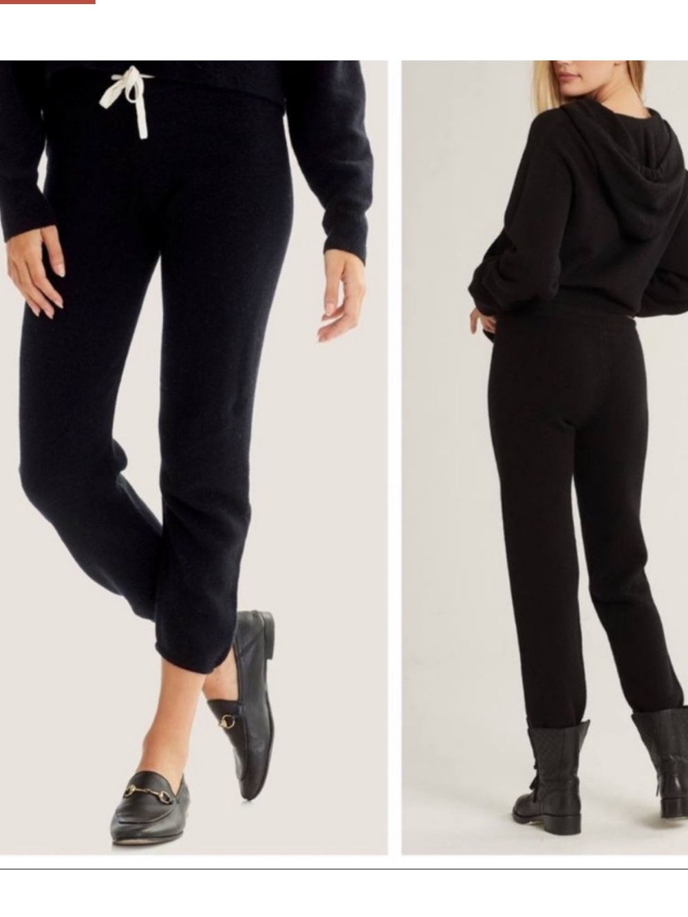 Naked Cashmere black Quincy cashmere tapered joggers